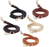 5Pcs 5 Colors PU Leather Shoulder Strap, with Alloy Swivel Clasps, for Bag Straps Replacement Accessories, Mixed Color, 109.8~127.5x1.2x0.25cm, Hole: 2.5mm, 1pc/color