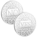 Alloy Challenge Coin, Appreciation Gift, Flower Pattern, 40x3mm