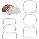 3Pcs 3 Style Aluminum Bag Handle, Bag Replacement Accessories, Silver, 9~9.5x19.5~20.4x2~2.2cm, 1pc/style