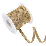 20M Sparkle Flat Elastic Band, Webbing Garment Sewing Accessories, Gold, 6mm, about 21.87 Yards(20m)/Set