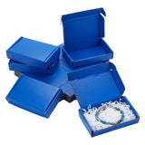 Foldable Cardboard Mailer Boxes, Shipping Box, Rectangle, Royal Blue, finished product: 12.7x8.2x2.8cm