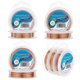 Round Copper Wire for Jewelry Making,0.6mm/0.8mm/1mm,3 rolls/set