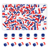 100Pcs Tricolor Opaque Resin European Beads, Large Hole Beads, Column, Colorful, 13x10.5mm, Hole: 6mm