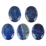 Natural Lapis Lazuli Flat Back Cabochons, Dyed, Half Oval, 40x30x8.5mm, about 5pcs/box