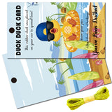 50Pcs Paper Card, Greeting Card, Duck Theme Card, Rectangle, Beach Theme Pattern, 87.5x50mm