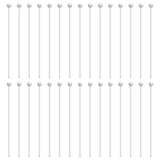 925 Sterling Silver Ball Head Pins, for Jewelry Making, Silver, 24 Gauge, 30x0.5mm, Head: 1.5mm, 30pcs