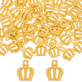 Alloy Charms, Lead Free and Cadmium Free, Crown, Golden, 14x12x1mm, Hole: 1.5mm, 100pcs/box