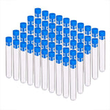 Tube Plastic Bead Containers, with Plastic Bottle Stoppers Tampions, Clear, Bead Containers: 9.95x1.6cm, 1.45cm inner diameter, Stoppers Tampions: 20~20.5x16mm, 50sets/box