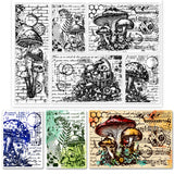 PVC Stamps, for DIY Scrapbooking, Photo Album Decorative, Cards Making, Stamp Sheets, Film Frame, Mushroom, 21x14.8x0.3cm