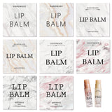 80Pcs 8 Style Custom Lip Balm DIY Label Sticker, Coated Paper Paster, Self-Adhesive Stickers, Square, Marble Pattern, 5x5cm, 10pcs/style