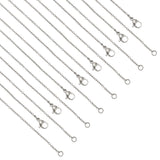 20Pcs 304 Stainless Steel Cable Chain Necklaces Set for Men Women, Stainless Steel Color, 17.72 inch(450mm)