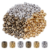 Tibetan Style Alloy Beads, Cadmium Free & Nickel Free & Lead Free, Column, Mixed Color, 6x6.5mm, Hole: 2~3mm, 3 colors, 60pcs/color, 180pcs/box