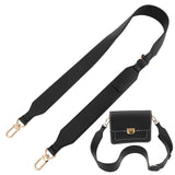 Adjustable PU Leather Wide Bag Straps, with Alloy Swivel Clasps, Bag Replacement Accessories, Black, 106~125x3.9cm