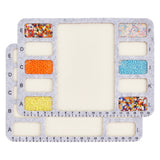 Felt Bead Design Boards, Rectangle, Silver, 15x20x0.8cm