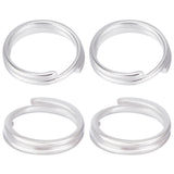 20Pcs 925 Sterling Silver Split Jump Rings, Double Loop Jump Rings, Ring, Silver, 6x2mm, Hole: 4.5mm