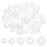 150Pcs 5 Style Plastic Doll Eye Nose Round Gaskets, Animal Doll Safety Eye Nose Washers for DIY Craft Doll Making, Floral White, 12~20.5x3~3.5mm, Hole: 3~6mm, 30pcs/style