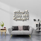 Custom Acrylic Wall Stickers, for Home Living Room Bedroom Decoration, Word, Silver, 400x400mm