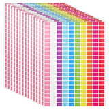 Rainbow Color Paper Self-Adhesive Blank Label Stickers, Writable Note Sticker, Rectangle, Colorful, 295x222x0.02mm, Sticker: 18.5x12mm