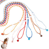 Nylon Pulling Rope, with Plastic Adjuster & Iron Bell, Pet Supplies, Mixed Color, 148cm, 5pcs/set