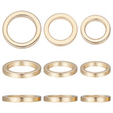 60Pcs 3 Styles Brass Linking Rings, Long-Lasting Plated, Round Ring, Real 24K Gold Plated, 6~8x1mm, Inner Diameter: 4~6mm, 20pcs/style