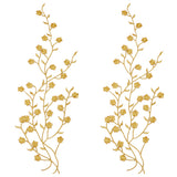 Cotton Embroidery Ornament Accessories, Appliques, Flower, Gold, 450~470x1mm