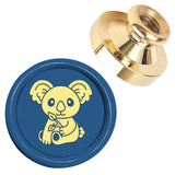 Golden Tone Brass Head, for Wax Seal Stamp DIY Scrapbooking, Koala, 25x14.5mm