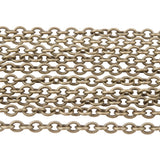 5 Yard Soldered Brass Cable Chains, Jewelry Making Chain, Cadmium Free & Nickel Free & Lead Free, Antique Bronze, 3x2x0.6mm