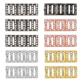 8Pcs 4 Colors Alloy Rhinestone Watch Band Adapter Connectors, Watch Belt Trim Accessories, Column, Mixed Color, 22x8x6mm, Hole: 2mm and 2.3x2.8mm, 2pcs/color
