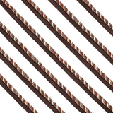 Polyester Twisted Lip Cord Trim, Twisted Trim Cord Rope Ribbon for Home Decoration, Upholstery, DIY Handmade Crafts, Coconut Brown, 5/8 inch(17mm), about 13.67 Yards(12.5m)/Roll