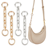 4Pcs 2 Colors  Alloy Chain Bag Strap Extenders, with Spring Gate Ring, Purse Making Supplies, Mixed Color, 12cm, 2pcs/color