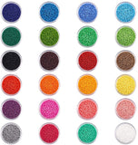 24 Colors Grade A Glass Seed Beads Sets, Round, 12/0, Mixed Color, 2x1.5mm, Hole: 0.3mm, about 16g/box, 24boxes/set