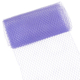 Nylon Net Mesh Fabric, Birdcage Bridal Veil Netting Fabric, Wedding Hat Veil Mesh Trimmings Fabric for Wedding Decoration, Sewing, Hat Decorating, Medium Purple, 24~26.5x0.02cm