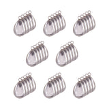 DIY Jewelry Making, with 304 Stainless Steel Pendant Cabochon Settings and Clear Glass Cabochons, Drop, Stainless Steel Color, Tray: 14x10mm, 17.5x10.5x1.5mm, Hole: 1.6mm, 50pcs/box