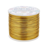 Matte Round Aluminum Wire, Gold, 20 Gauge, 0.8mm, 235m/roll