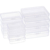 Plastic Bead Containers, Clear, 7.7x5.2x2cm, 9.8x6.8x2.6cm, 11.6x8.8x2.9cm, 12pcs/set