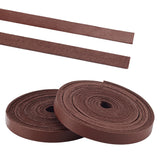 4M Cowhide Leather Cord, Leather Jewelry Cord, Flat, Saddle Brown, 10x2.5mm, about 4.37 Yards(4m)/Set