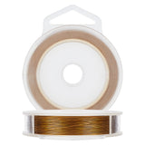 Tiger Tail Wire, 7 Strand Nylon-coated 304 Stainless Steel Wire, Gold, 0.3mm, about 328.08 Feet(100m)/Roll