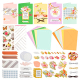 DIY Festival Envelope & Card Kids Craft Kits, including Envelope, Paperboard, Silk Ribbon, Rope, Resin Rhinestone and Paper Accessories, Mixed Color, 125x180x0.2mm
