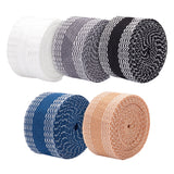 5 Rolls 5 Colors Flat Polyester Pants Edge Shorten Self-Adhesive Pant Mouth Paste, Iron-on Hem Tape Repair Pants for Jean Clothing DIY Sewing, Mixed Color, 1 inch(25mm), 1 roll/color