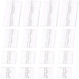 Transparent Acrylic Hinges, Folding Hinge Tools, for Storage Box, Clear, 34~42x25~65x6~7mm, 44pcs/set