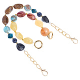 2Pcs 2 Styles Resin Bag Handles, with Alloy Spring Gate Rings & Lobster Claw Clasps, for Bag Straps Replacement Accessories, Mixed Color, 1pc/style