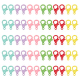 60Pcs 6 Colors Spray Painted Eco-Friendly Alloy Lobster Claw Clasps, Mixed Color, 12.5x8x3mm, Hole: 1.2mm, 10pcs/color