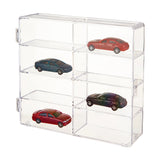 Plastic Bead Containers, 8 Compartments, for Model Car, Rectangle, Clear, 19.5x17x4.4cm, Inner Diameter: 3.1x3.9x4cm