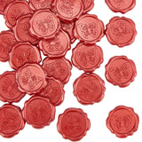 Adhesive Wax Seal Stickers, For Envelope Seal, Indian Red, 30.8x30.8x2.2mm