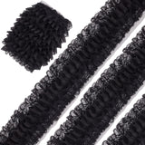 5 Yards 3-Layer Pleated Polyester Chiffon Lace Trim, for Costume Decoration, Black, 4 inch(100mm)