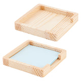 Wood Sticky Note Holder, Notepad Holder, BurlyWood, 8.9x9x1.5cm, Inner Diameter: 7.7x7.8cm