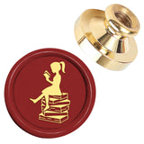 Golden Tone Wax Seal Brass Stamp Heads, for Wax Seal Stamp, Human, 25x14.5mm