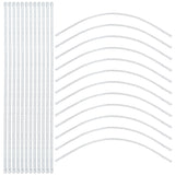 Steel Spiral Boning Corset Strips, Lingerie Bra Wedding Dress Sewing Accessories, Stainless Steel Color, 300x5.5x1~2mm