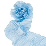 Polyester Pleated Ribbon, for Garment Accessories, Light Sky Blue, 6-3/4~6-7/8 inch(170~174mm)