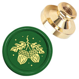 Autumn Theme Golden Tone Brass Head, for Wax Seal Stamp DIY Scrapbooking, Acorn, 14.5mm, Inner Diameter: 25mm